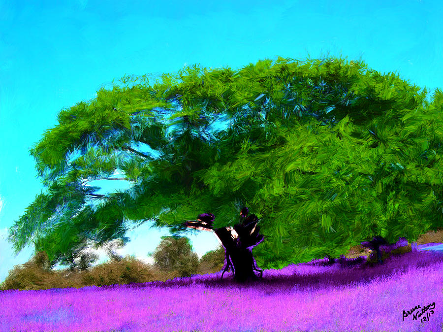 Tree in Lavender Painting by Bruce Nutting