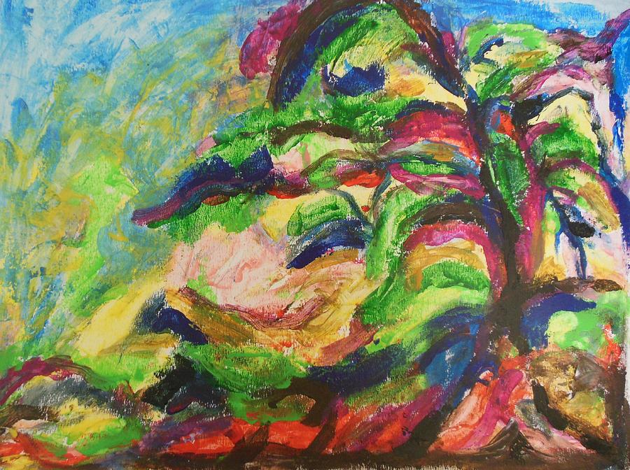 Tree in Motion Painting by Esther Newman-Cohen