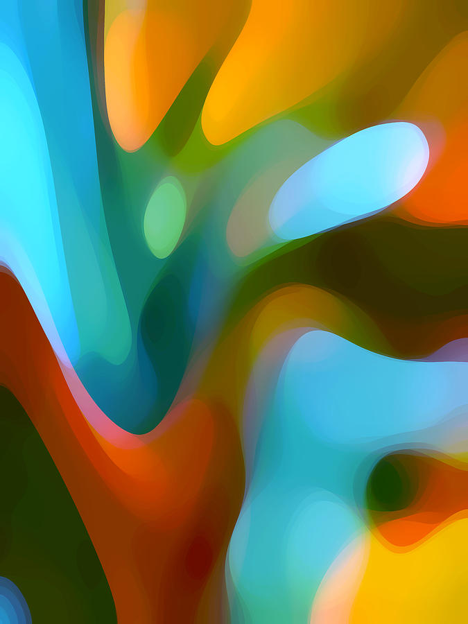 Abstract Painting - Tree Light 3 by Amy Vangsgard