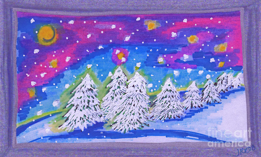 Tree Line by jrr Drawing by First Star Art
