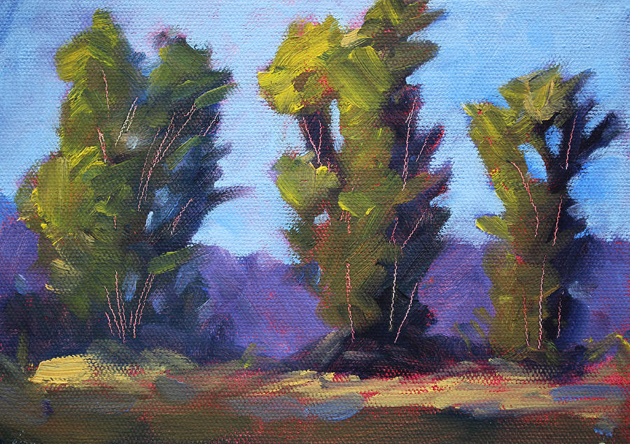 Tree Line Painting by Nancy Merkle