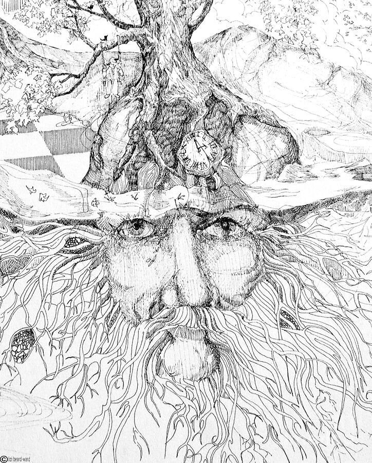 Tree Man Drawing by Lizi Beard-Ward