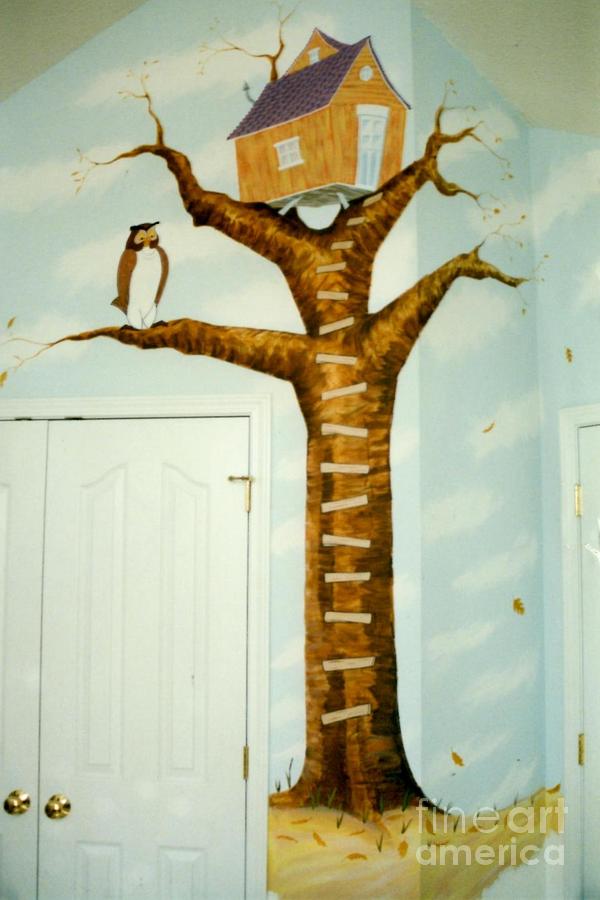 Tree Mural Painting by Stacy C Bottoms