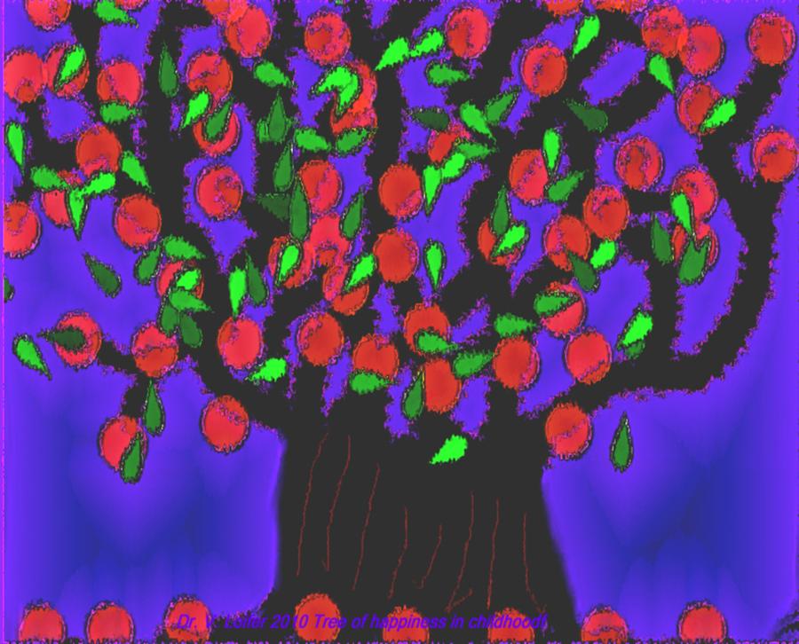 Tree of Happiness in childhood dream Digital Art by Dr Loifer Vladimir