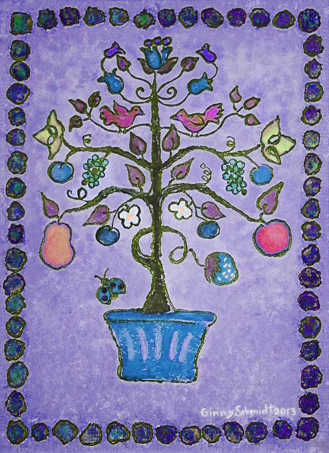 Tree of Life 3 Painting by Ginny Schmidt