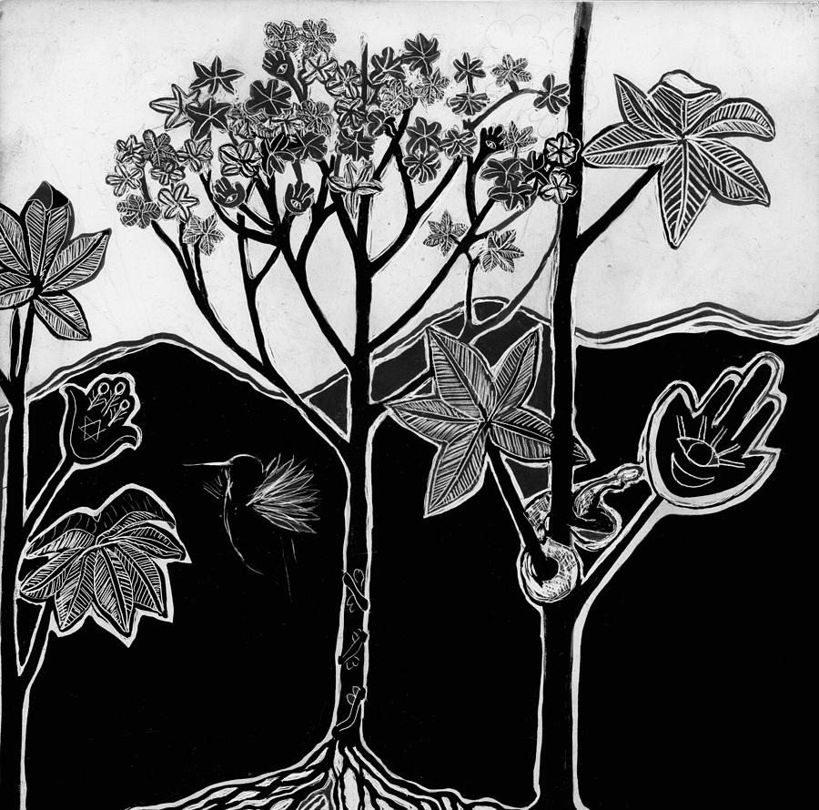Landscape Drawing - Tree of Life by Aurora Levins Morales