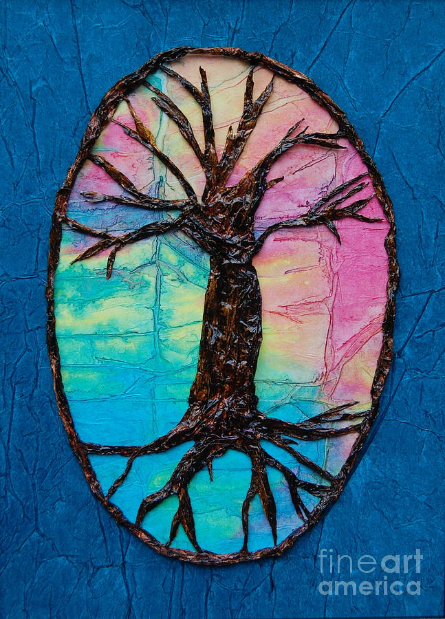 Sunset Painting - Tree of Life by Diane Toro