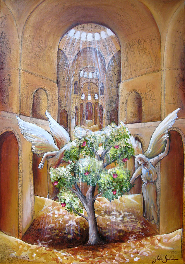 Christian Painting - Tree of Life by Julie Sneeden