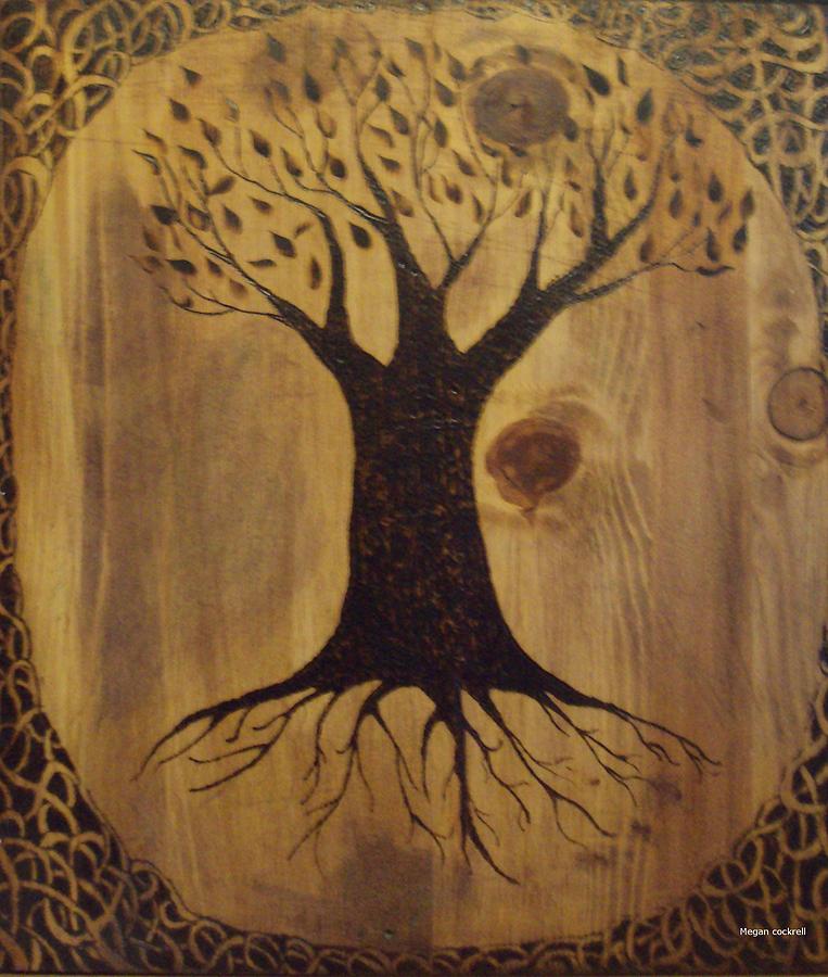 Tree Pyrography - Tree of Life by Megan Cockrell