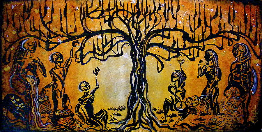 Tree of Life-study Painting by Crystal Charlotte Easton
