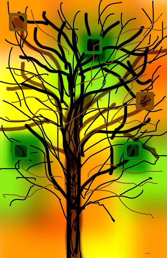Tree of secrets  Digital Art by Sladjana Lazarevic