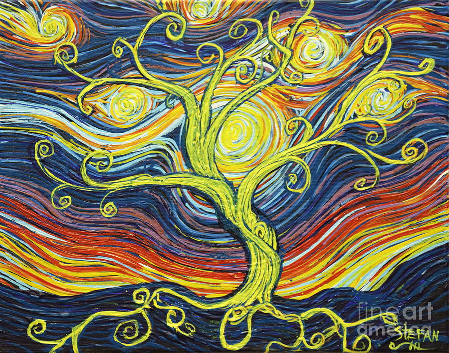 Tree Of Starlight Painting by Stefan Duncan