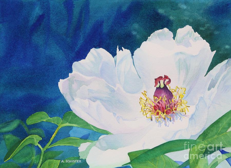 Landscape Painting - Tree Peony by Amanda Schuster