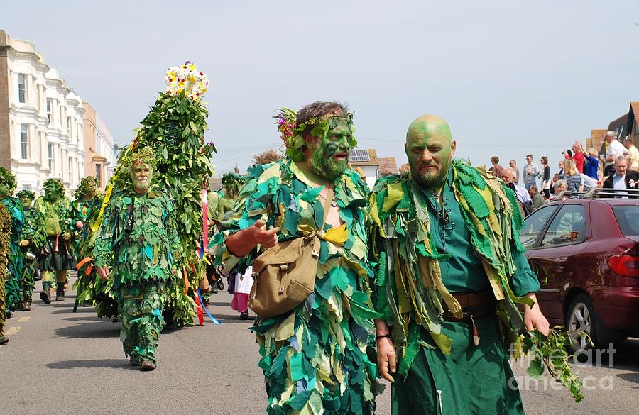 Tree people at Jack In The Green Photograph by David Fowler