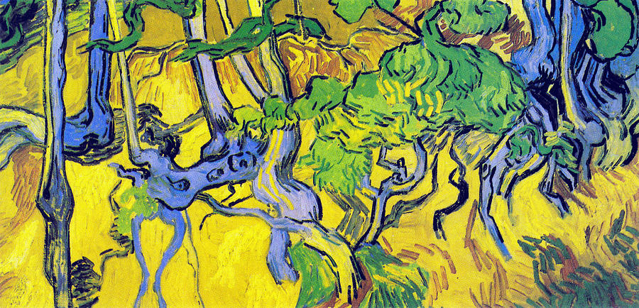Tree Roots And Tree Trunks Digital Art by Vincent Van Gogh