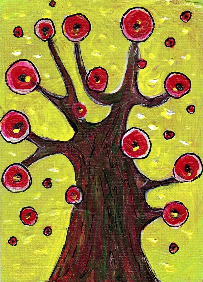 Abstract Painting - Tree Sentry by Anastasiya Malakhova