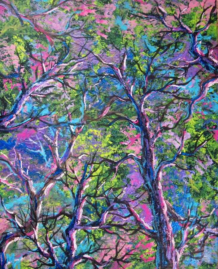 Tree top abstract Painting by Megan Walsh