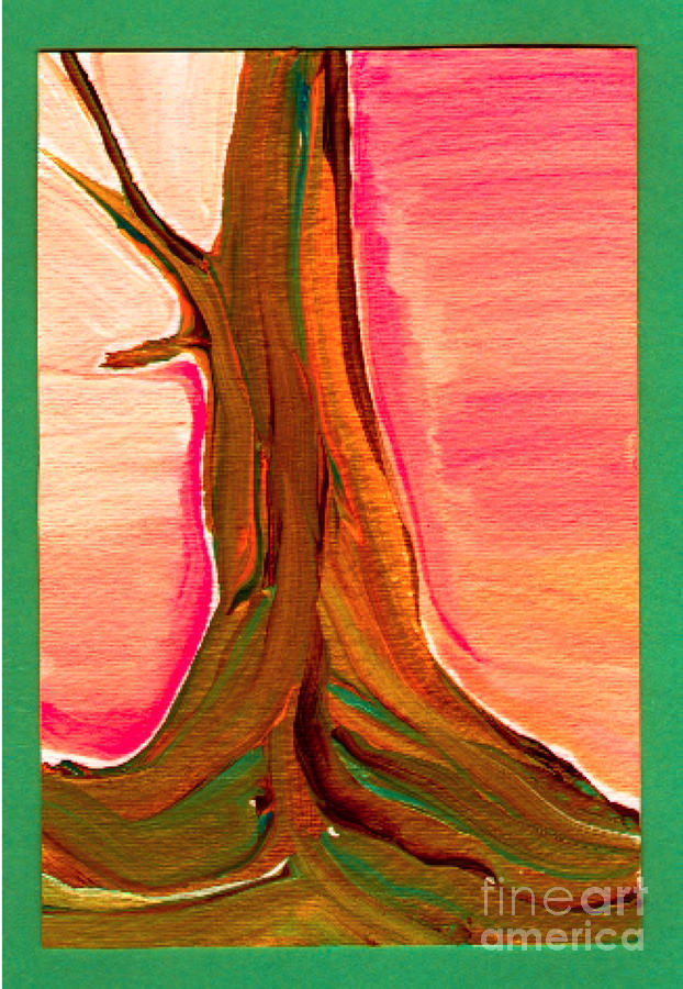 Tree Trunk Painting by First Star Art