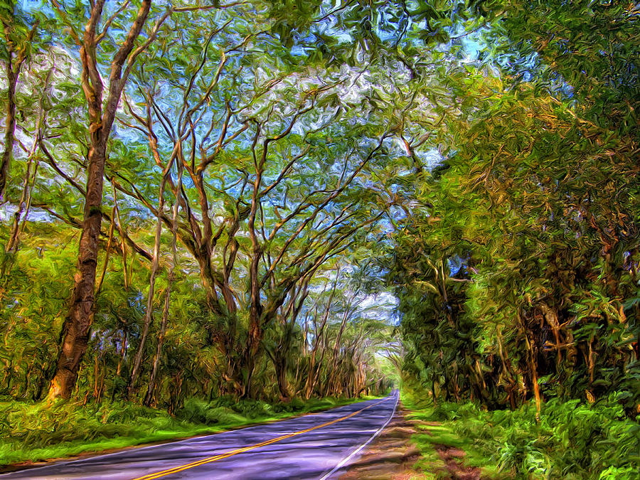 Tree Tunnel in Puna Painting by Dominic Piperata