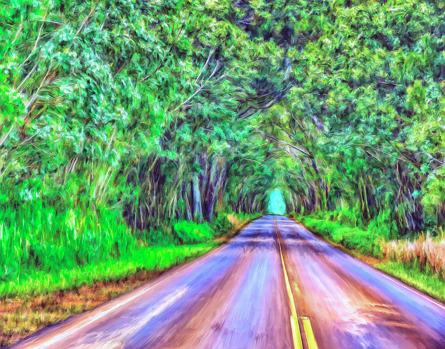 Paradise Painting - Tree Tunnel Kauai by Dominic Piperata