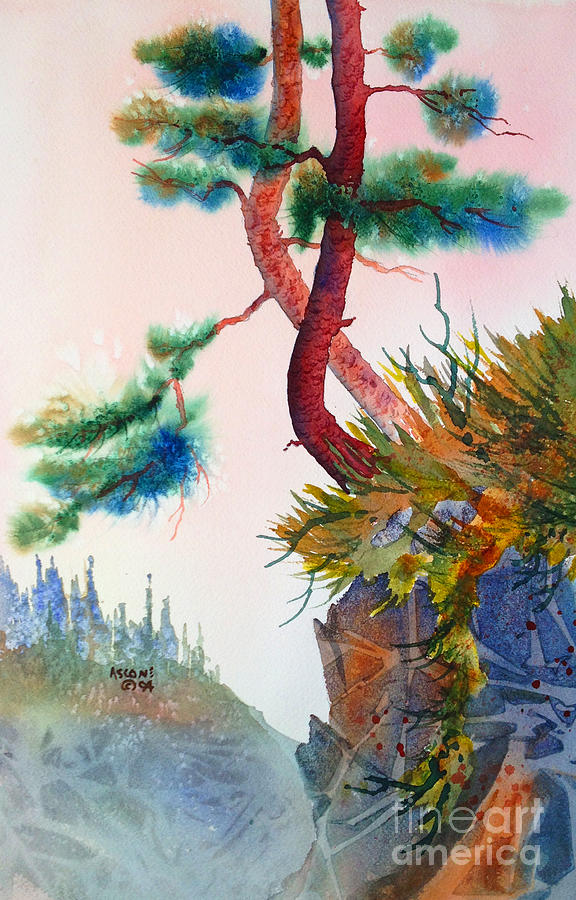 Tree Undulation Painting by Teresa Ascone