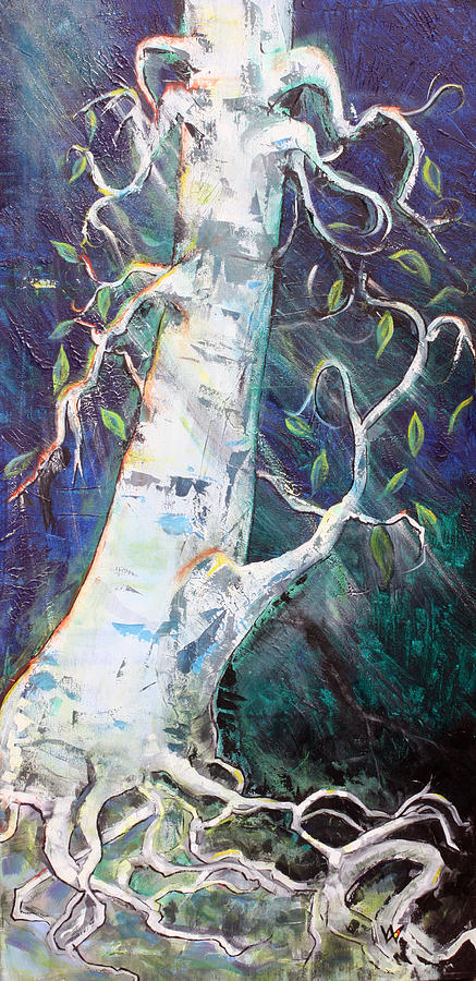 Tree Painting - Tree by Valerie Wolf Tree Painting - Tree by Valerie Wolf