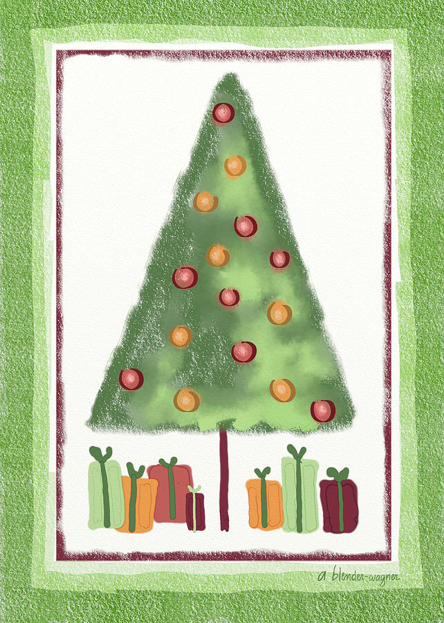 Tree Digital Art - Tree With Presents by Arline Wagner