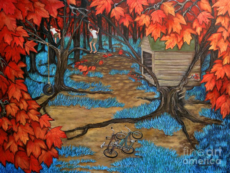 Treehouse Painting by Leandria Goodman