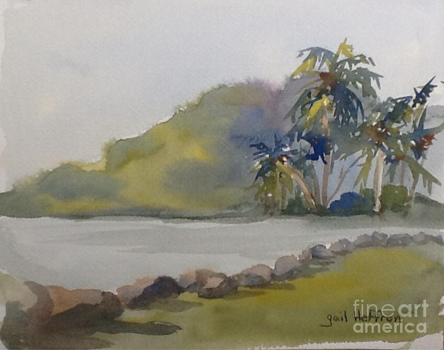 Trees at Kuai Painting by Gail Heffron