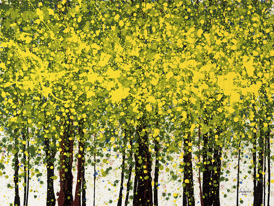 Trees at Twilight 19 Painting by Jerome Lawrence
