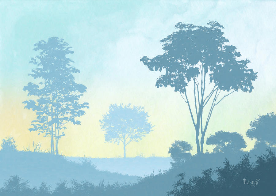 Trees Everywhere Painting by Anthony Mwangi