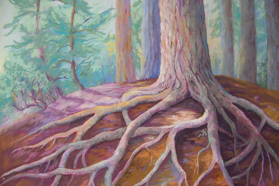 Landscape Painting - Trees Foundation by Sheliah Halderman