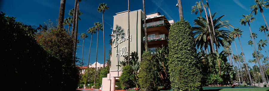Trees In Front Of A Hotel, Beverly Photograph by Panoramic Images