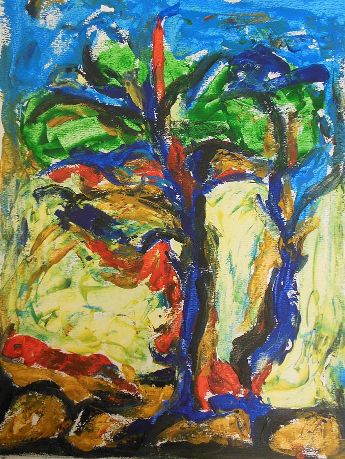 Trees Standing Tall Painting by Esther Newman-Cohen