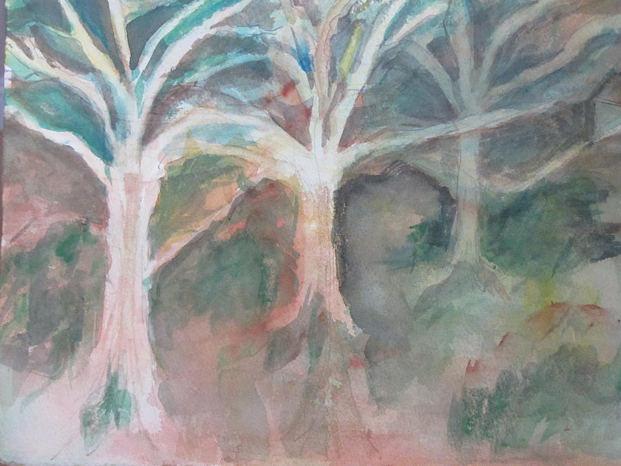 Trees without Leaves Painting by Lucille  Valentino