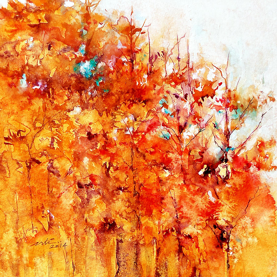 Treetops Painting by Arti Chauhan