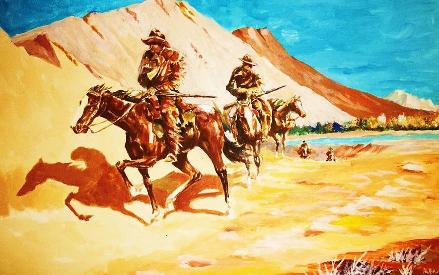 Trek of the Mountain Men Painting by Al Brown