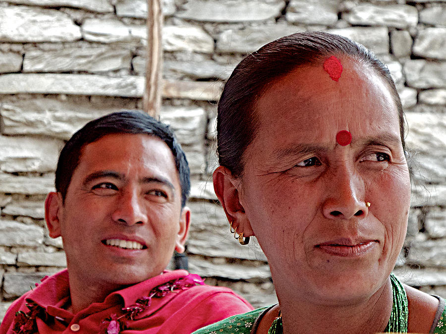 Trekking Guide And Village Midwife In Mothers Village In Nepal Photograph By Ruth Hager