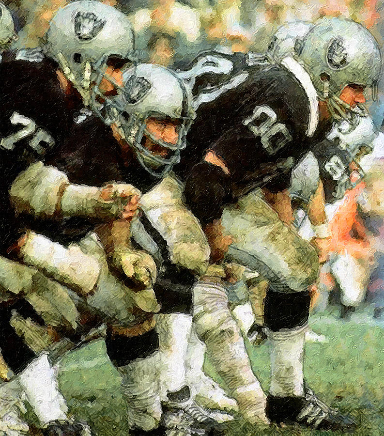 Oakland Raiders Painting - Trenches Raiders by John Farr