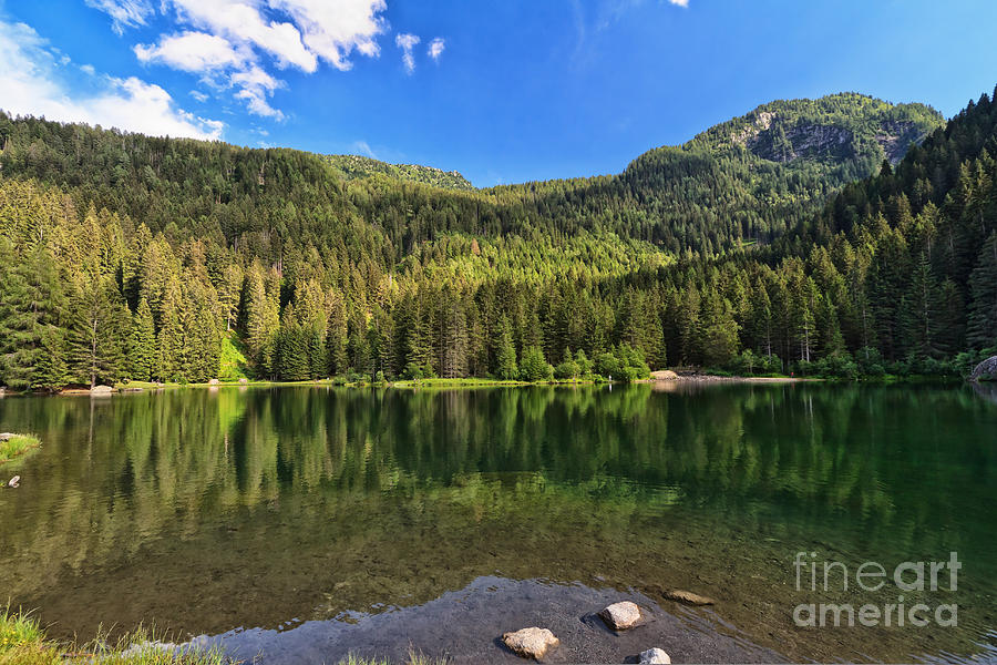 Trentino - Caprioli lake Photograph by Antonio Scarpi