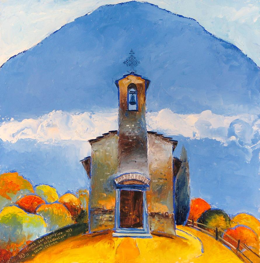 Trentino-Tenna-Chiesa san Valentino Painting by Mikhail Zarovny