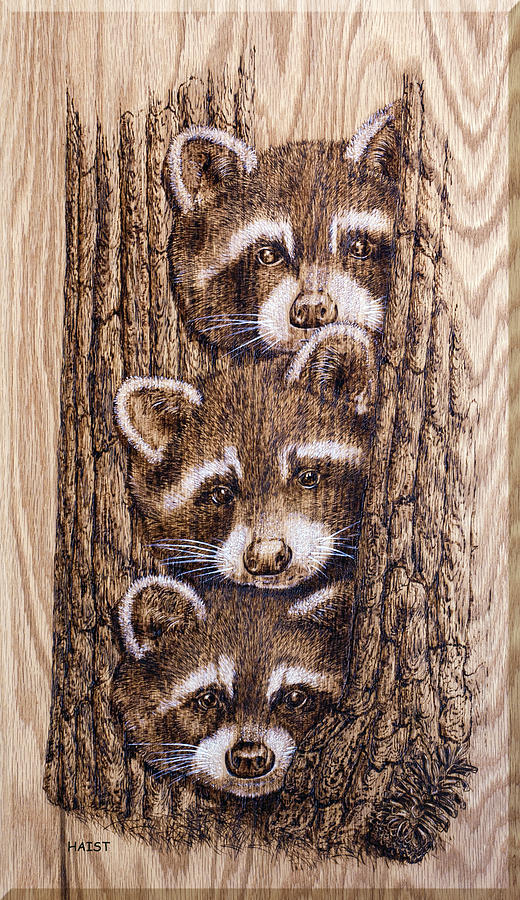 Tags Pyrography - Tres Amegos by Ron Haist