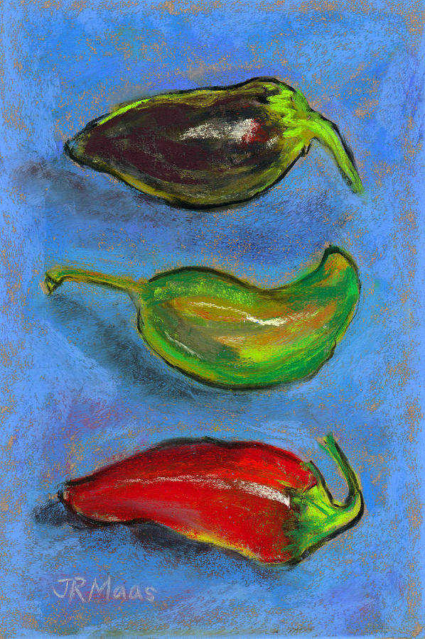 Tres Peppers Pastel by Julie Maas
