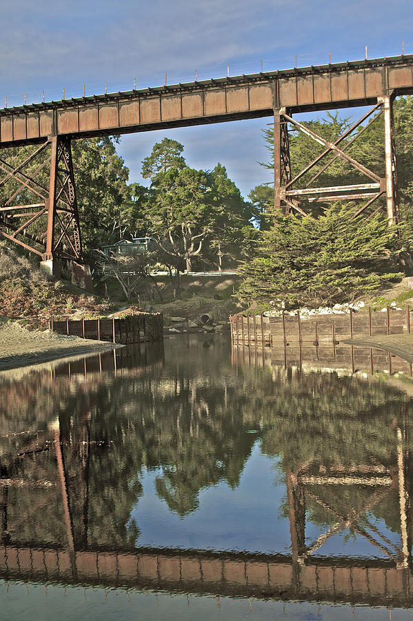 Trestle Over Reflecting Water Photograph by SC Heffner
