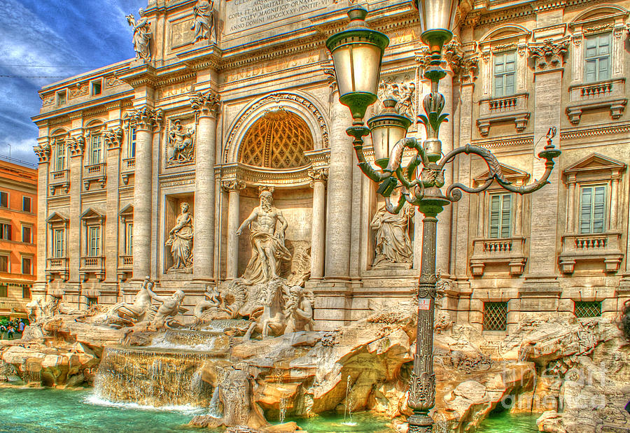 Trevi Fountain in Rome Photograph by David Birchall