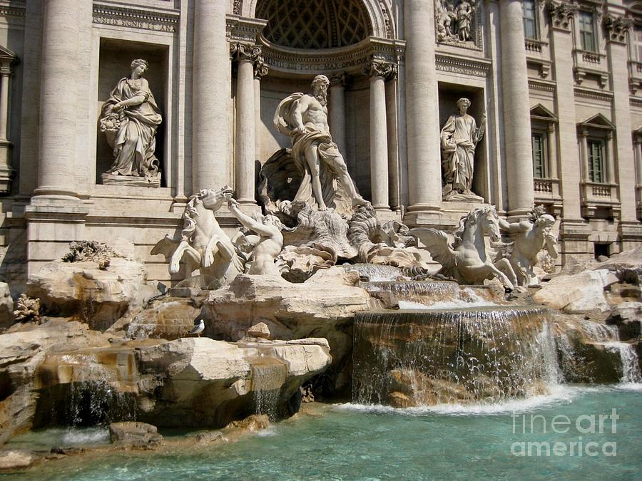 Fountain Painting - Trevi Fountain in Rome Italy by John Malone