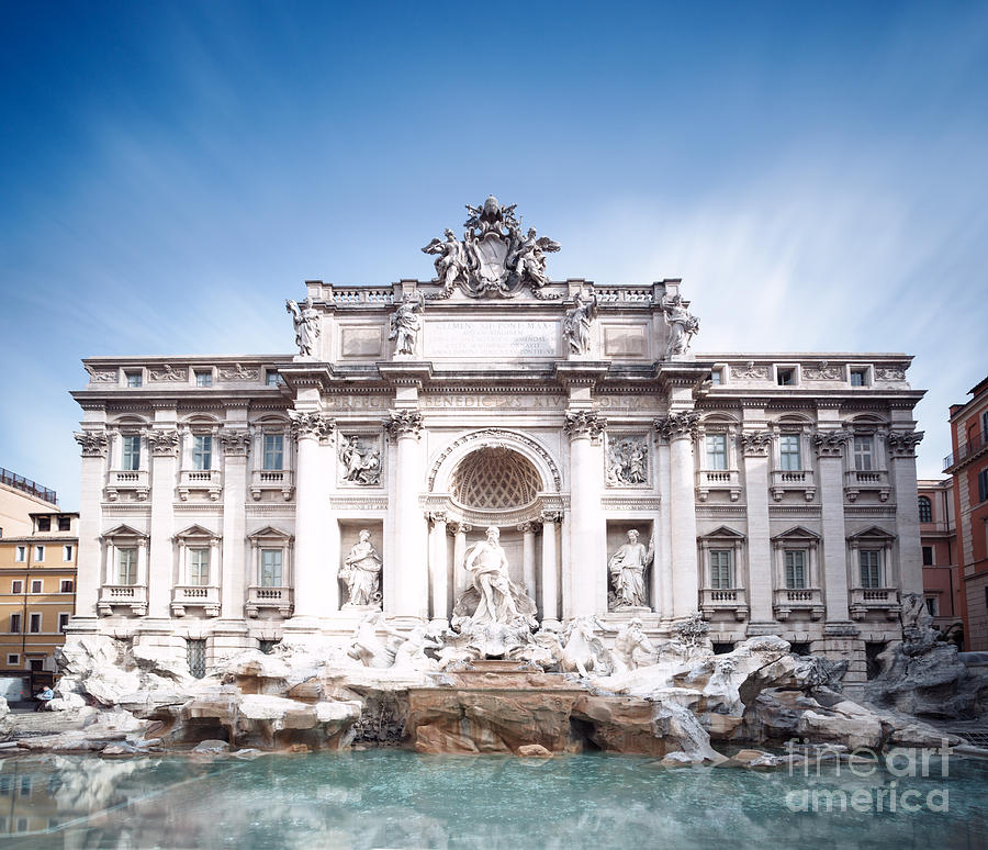 Spring Photograph - Trevi fountain in Rome by Matteo Colombo