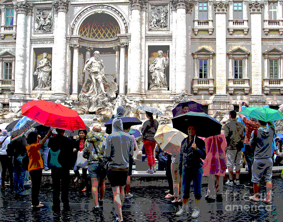 Trevi Umbrellas Photograph by Cheryl Del Toro