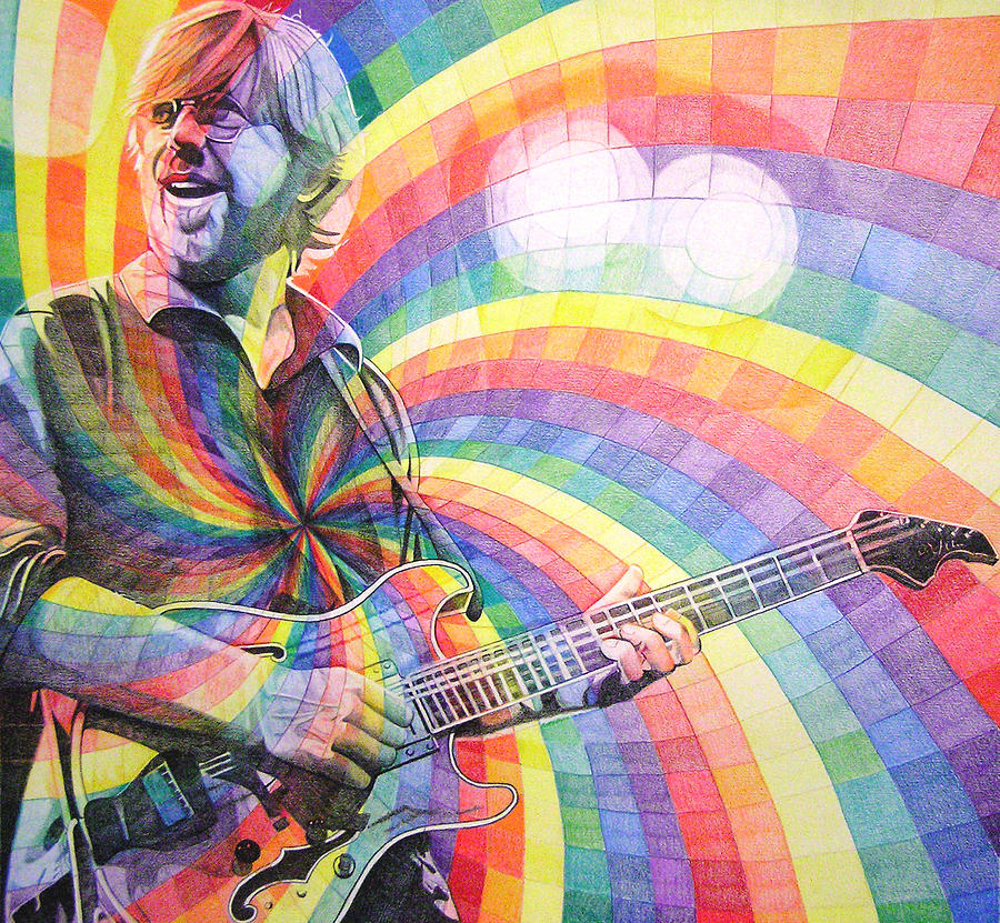 Trey Anastasio Rainbow Drawing by Joshua Morton