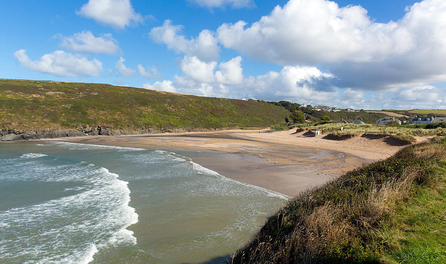 Treyarnon Bay Cornwall England UK Cornish north coast between Newquay ...